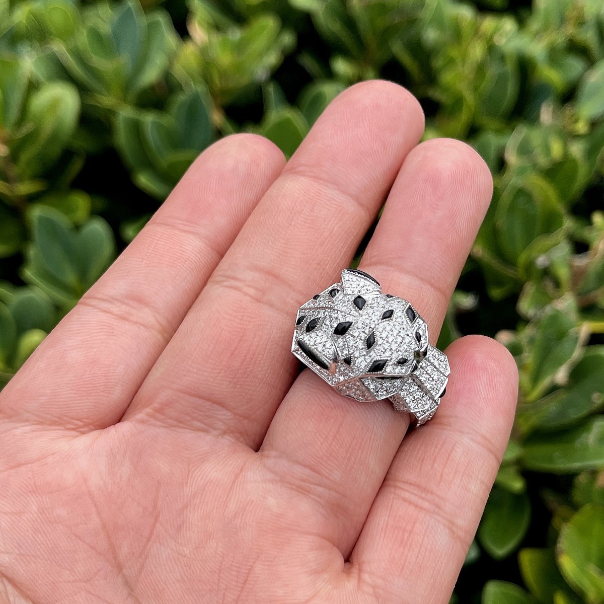 Diamond and 18K Panther Ring