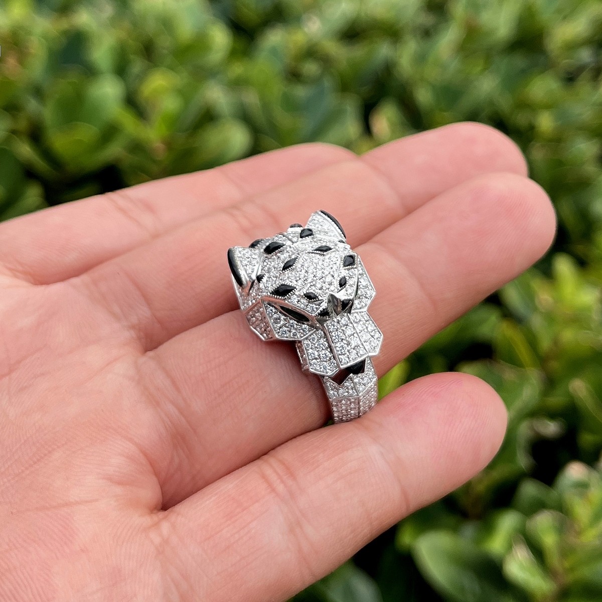 Diamond and 18K Panther Ring