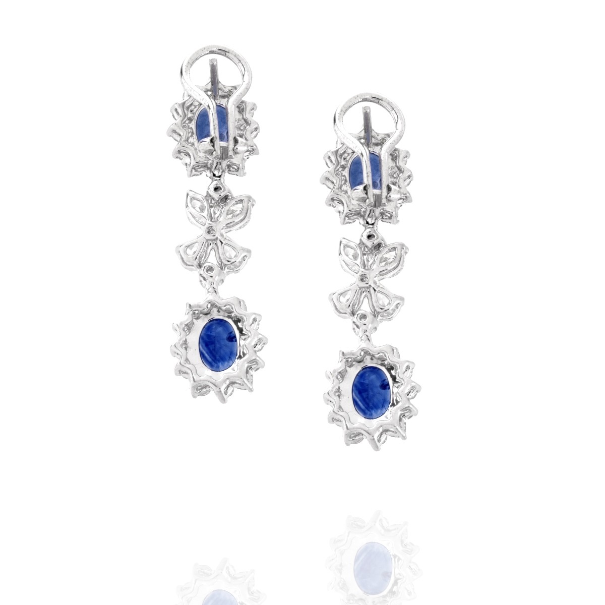 Sapphire, Diamond and 18K Earrings