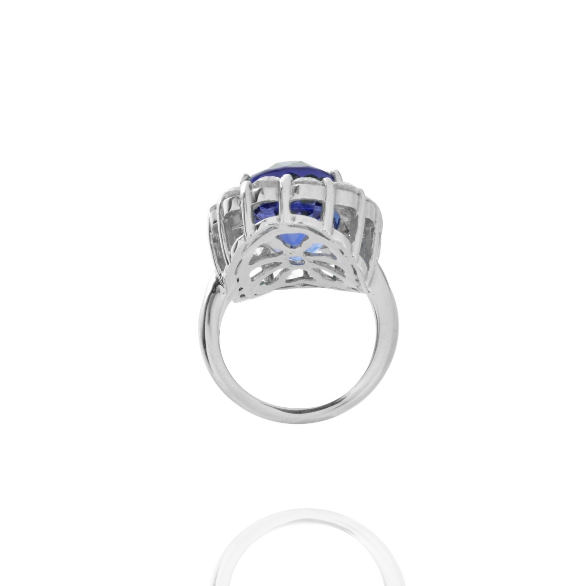 Tanzanite, Diamond and Platinum Ring