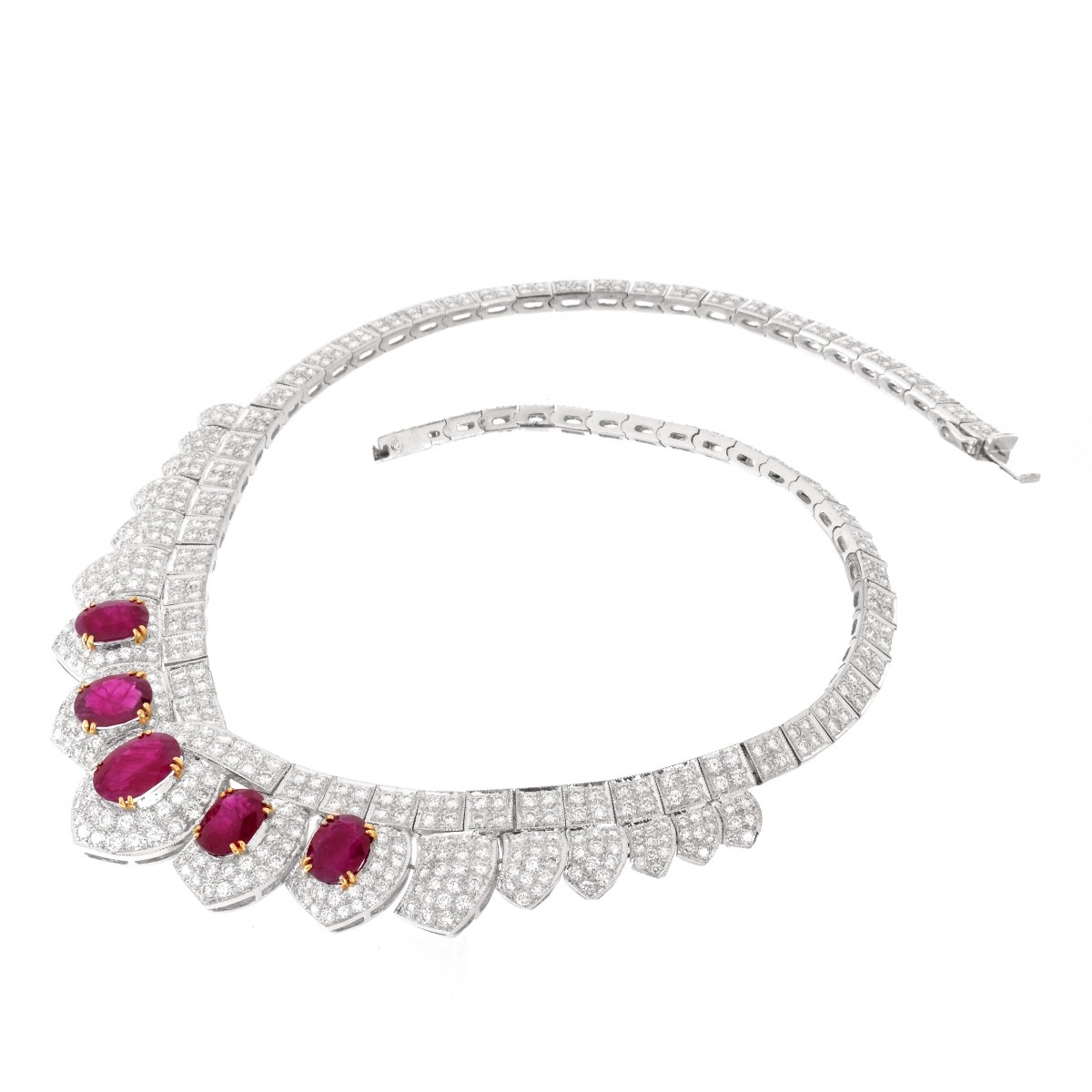 Ruby, Diamond and 18K Necklace