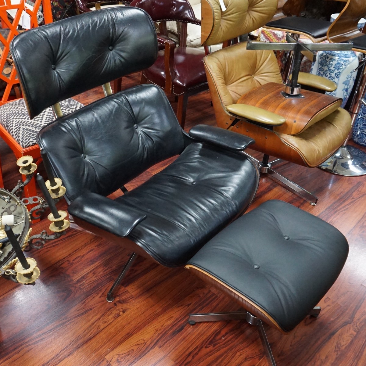 Eames Style Chair and Ottoman