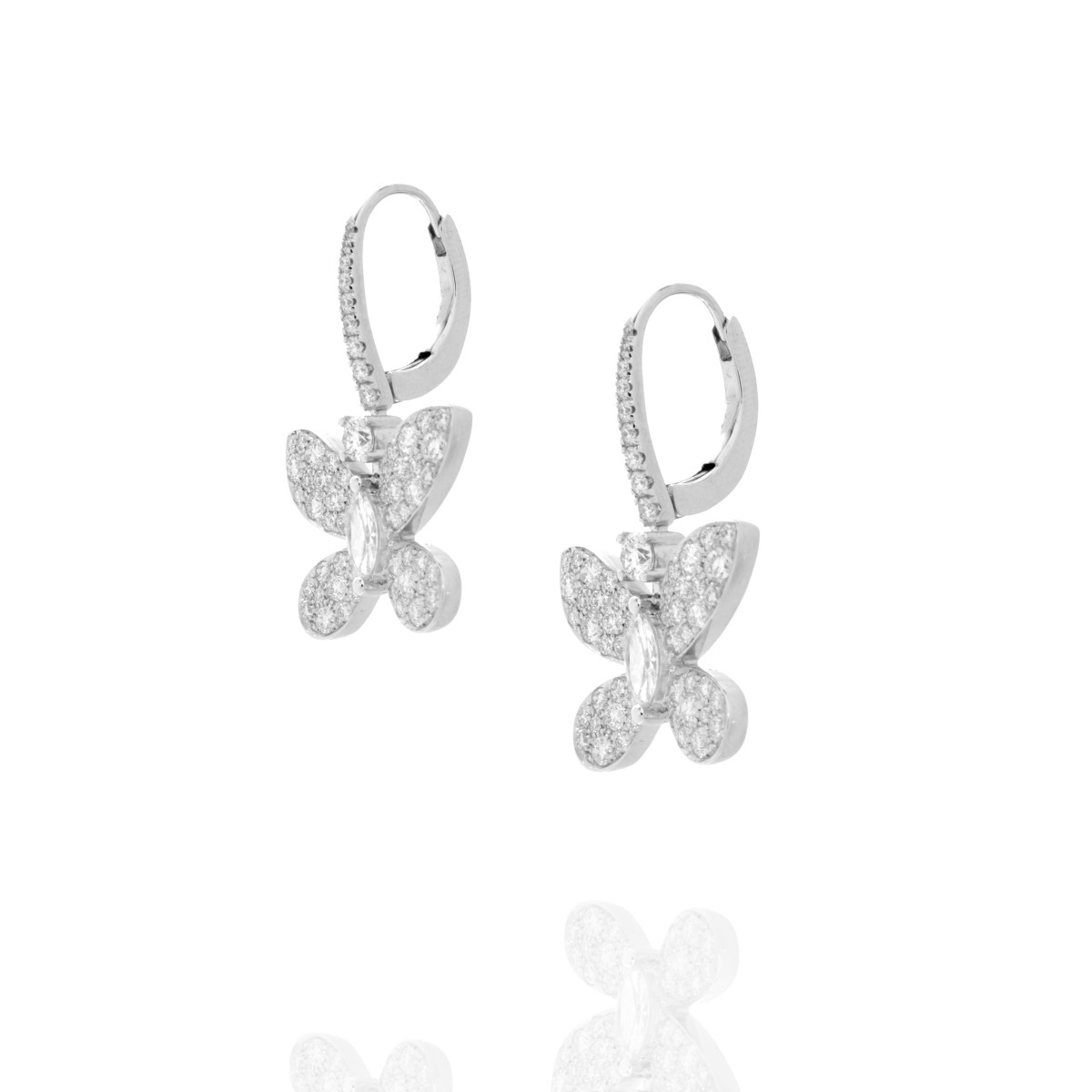 Diamond and 18K Earrings