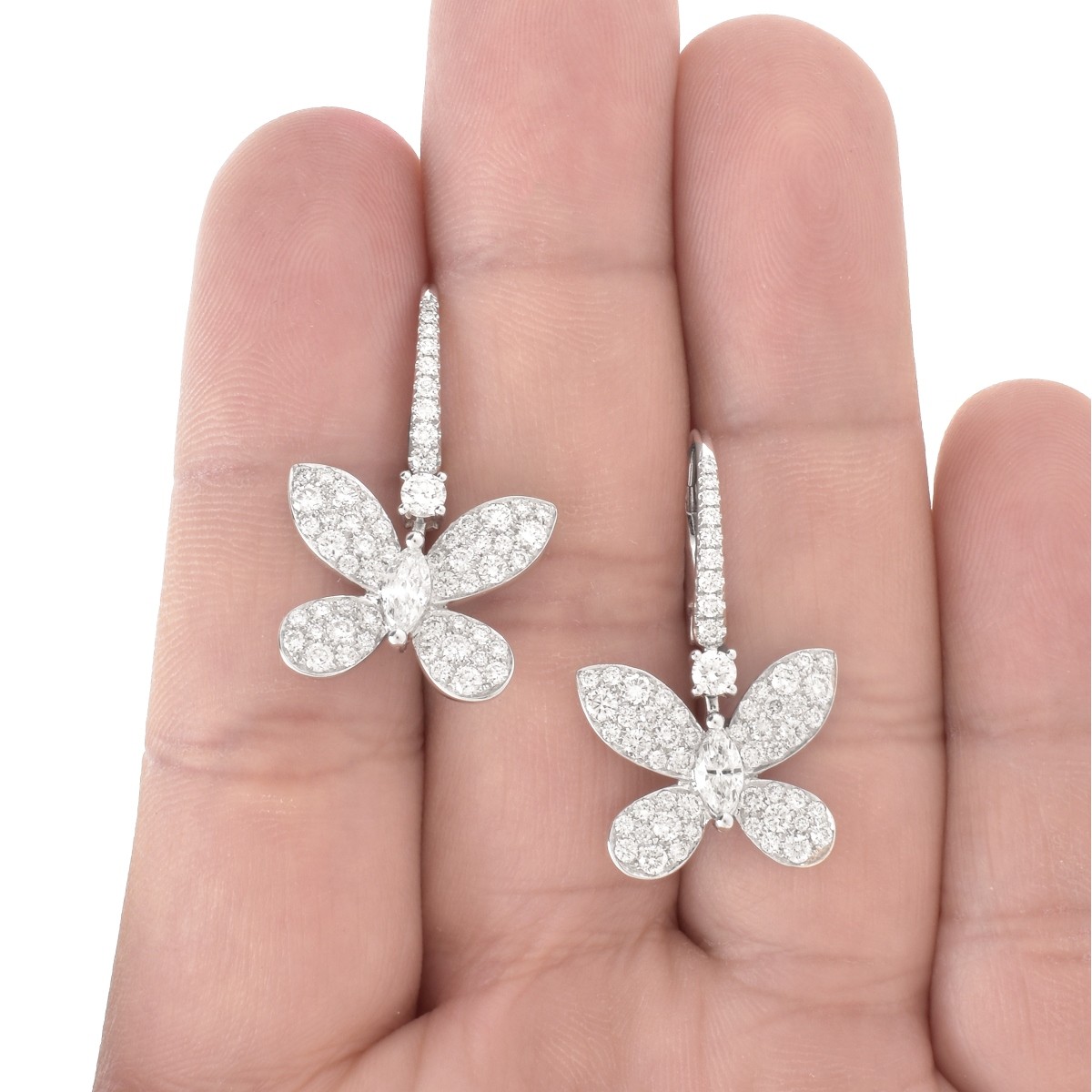 Diamond and 18K Earrings