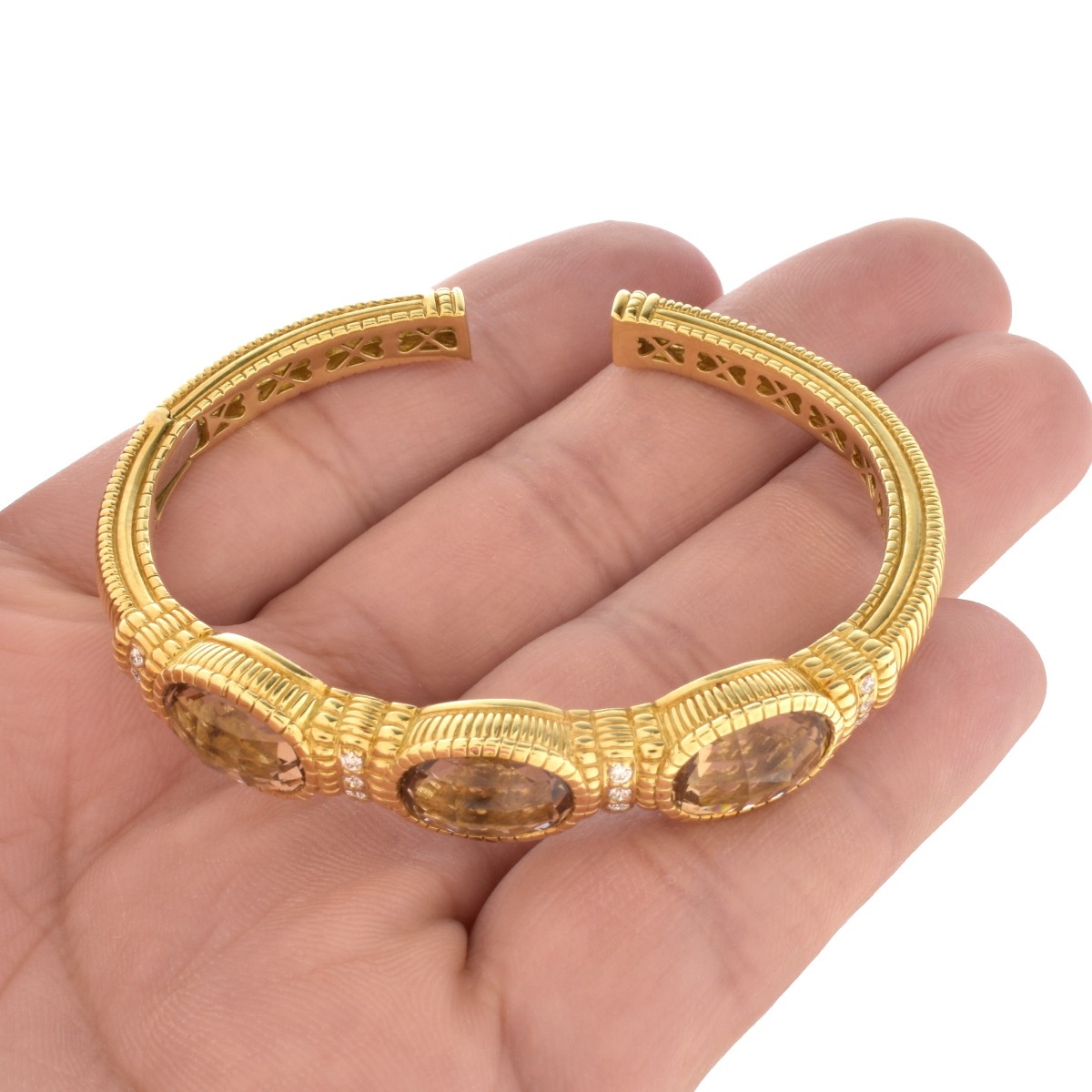 Judith Ripka Gemstone and 18K Bracelet