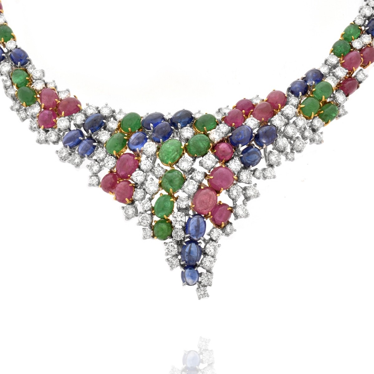Gemstone, Diamond and 18K Necklace