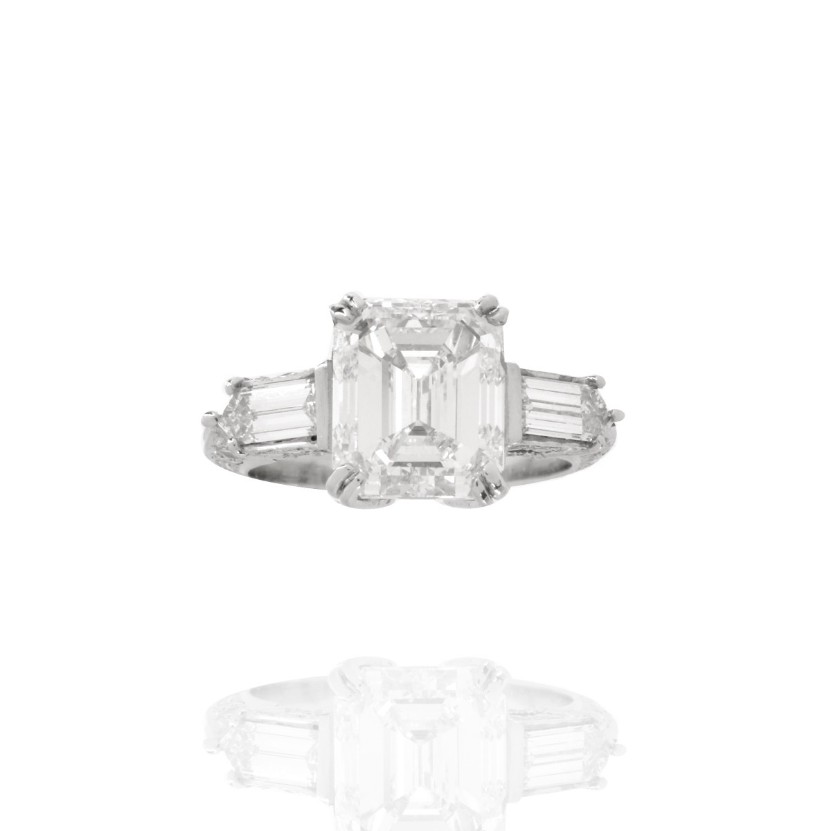 GIA Diamond and Platinum Ring