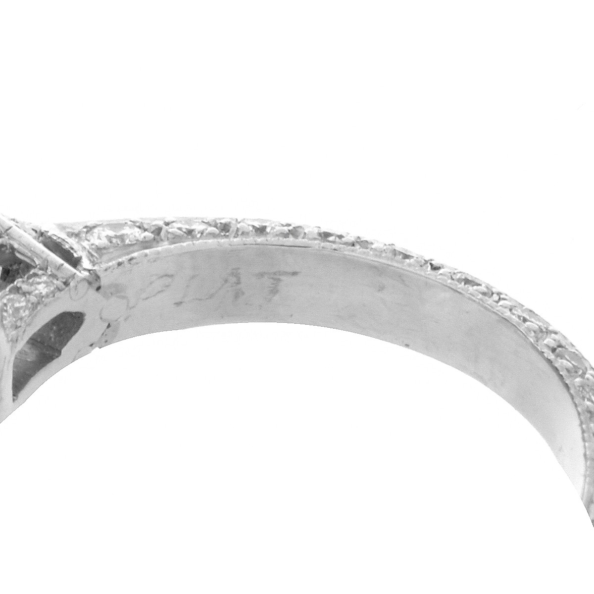 GIA Diamond and Platinum Ring