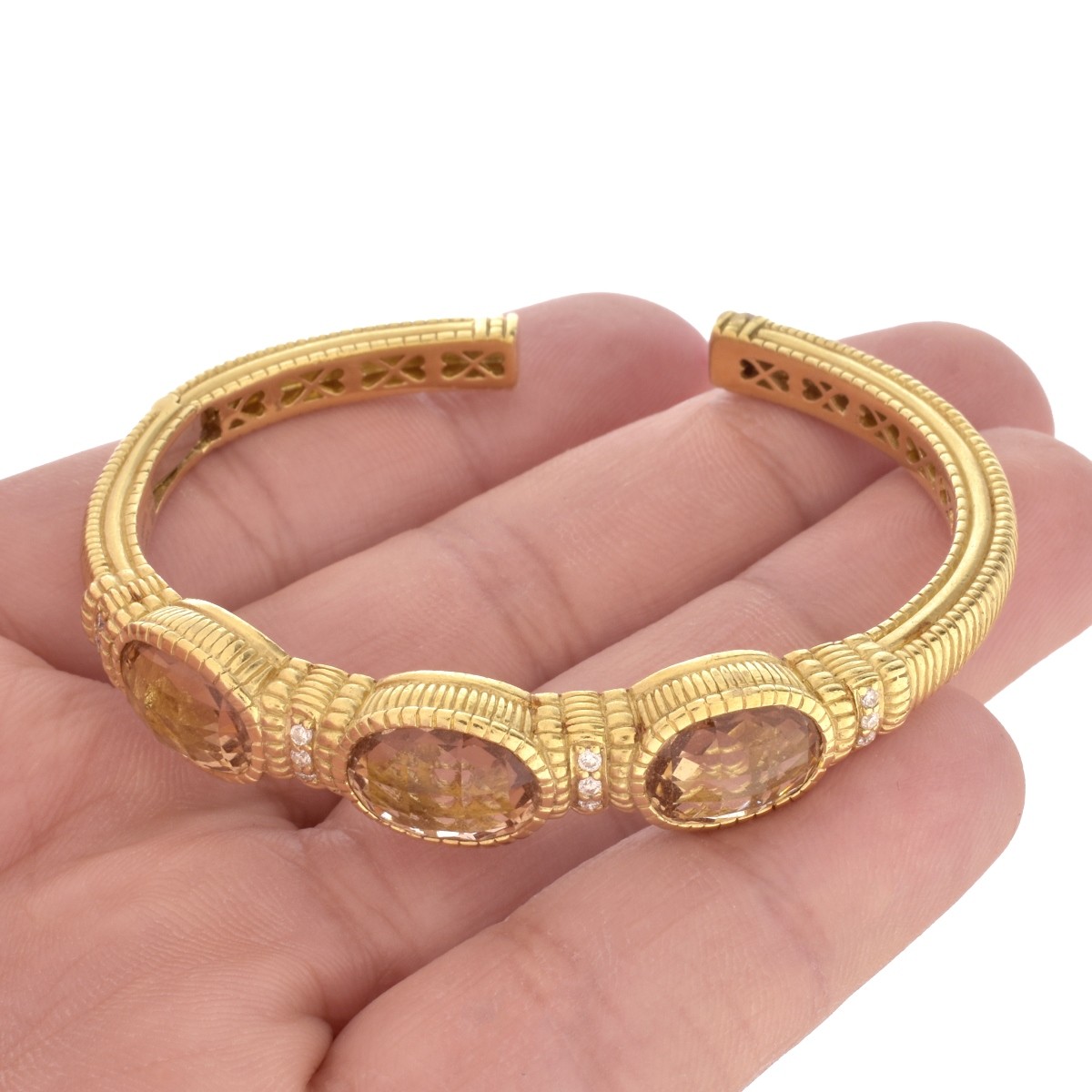 Judith Ripka Gemstone and 18K Bracelet