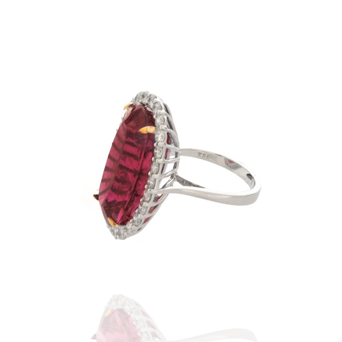 Tourmaline, Diamond and 18K Ring