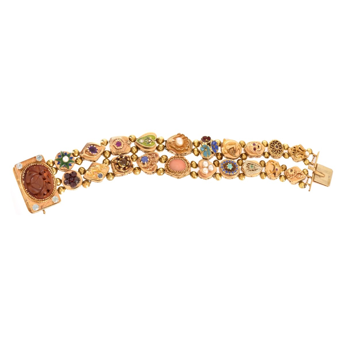 Gemstone and 14K Bracelet