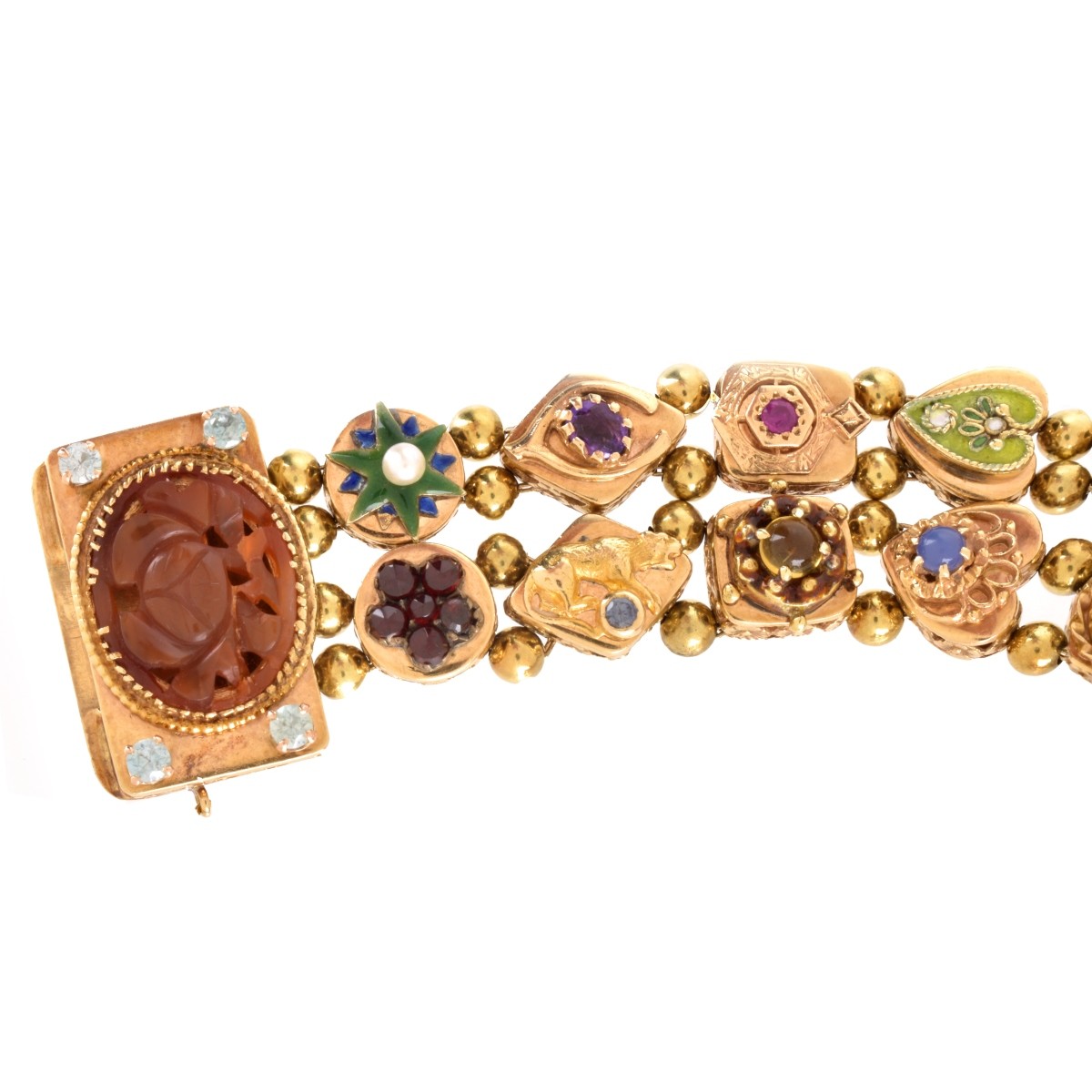 Gemstone and 14K Bracelet