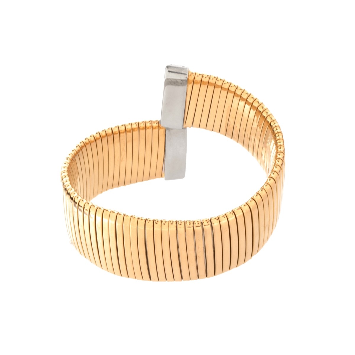 Diamond and 18K Cuff Bangle