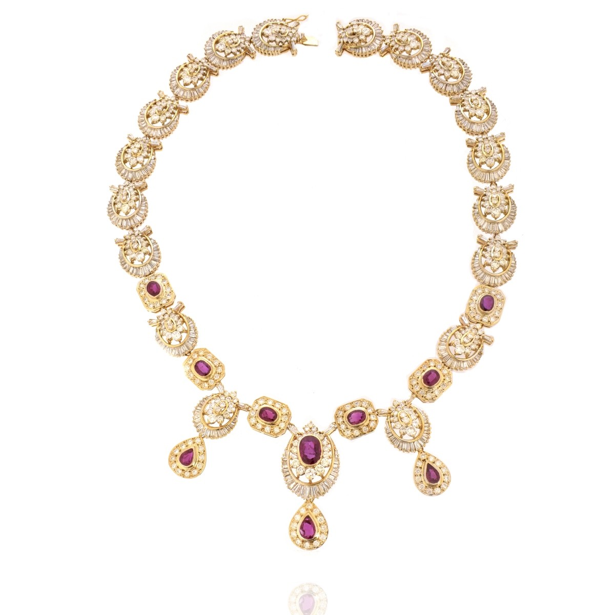 Diamond, Ruby and 18K Necklace