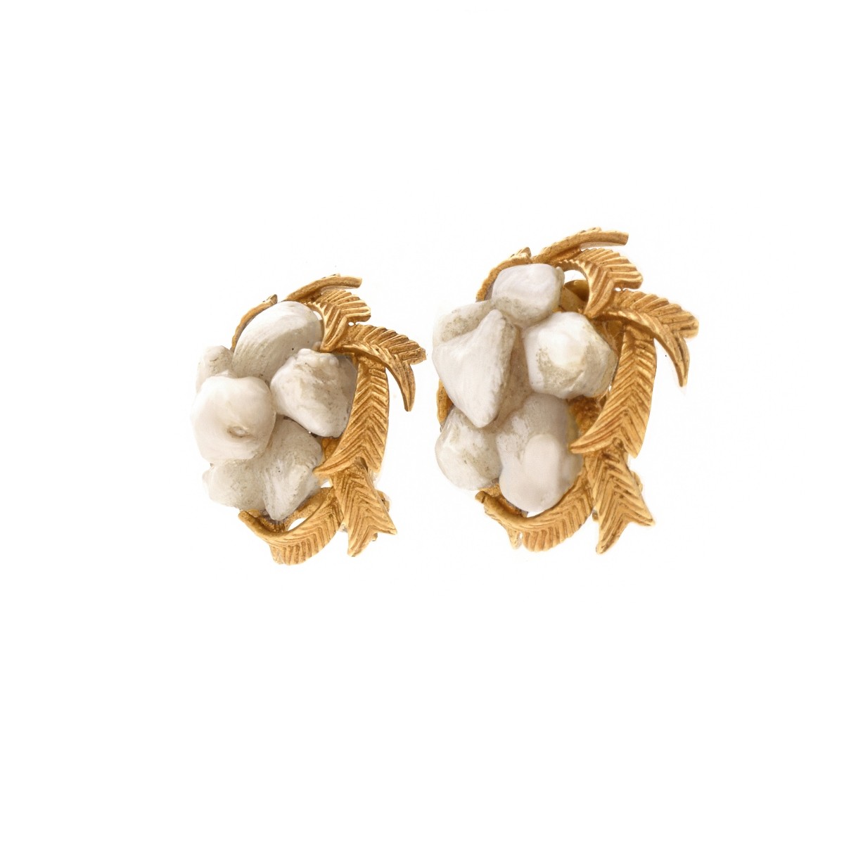 Pearl and 14K Earrings