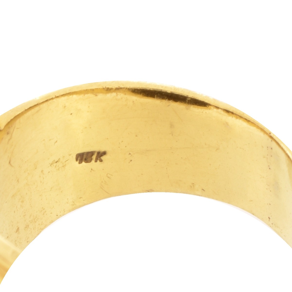 Diamond and 18K Coin Ring