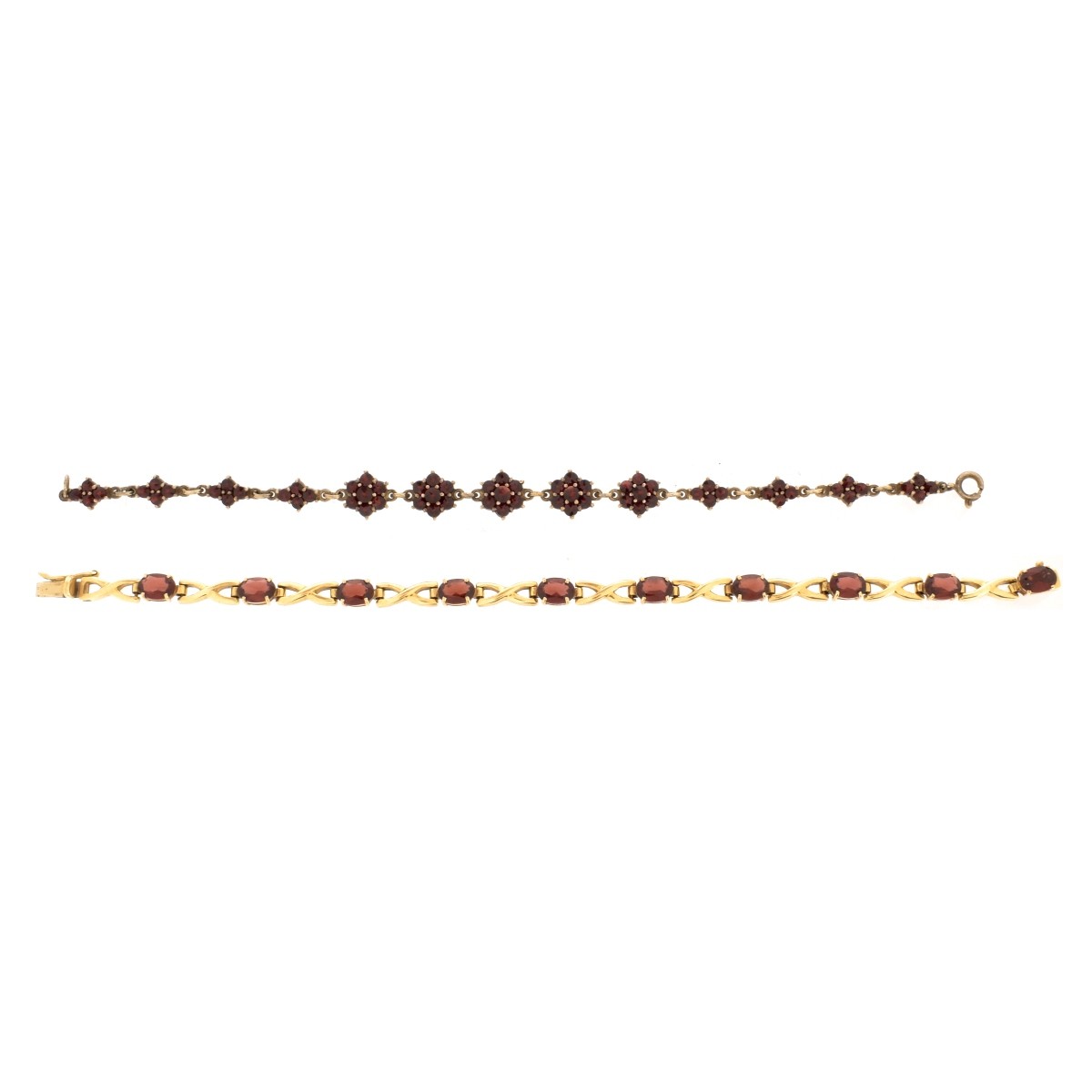 Two Garnet Bracelets