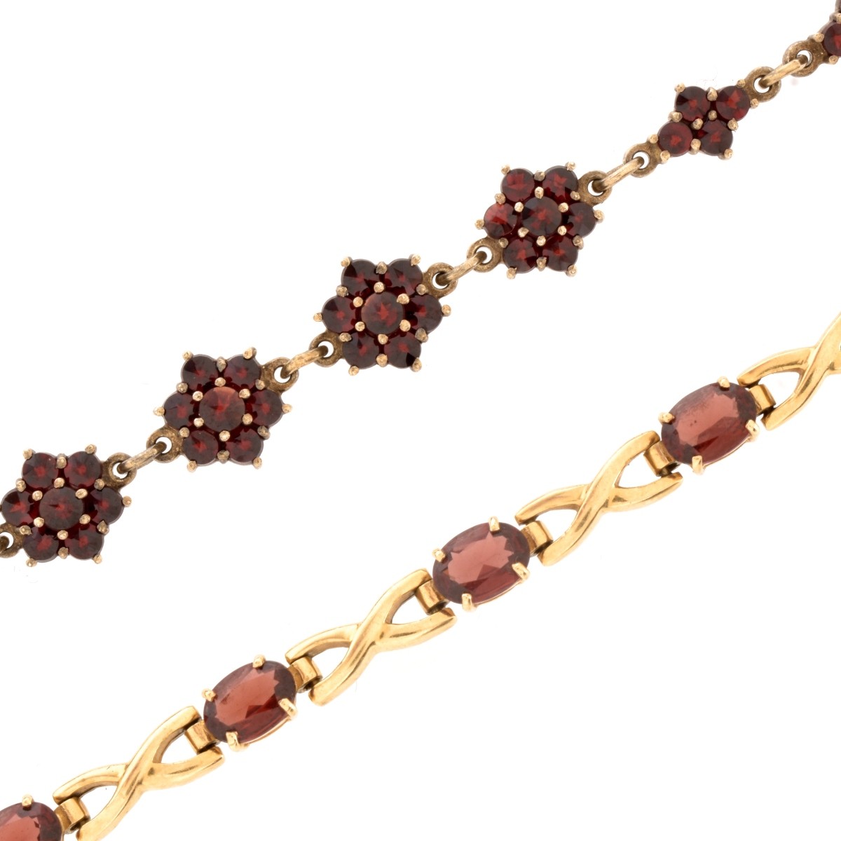 Two Garnet Bracelets