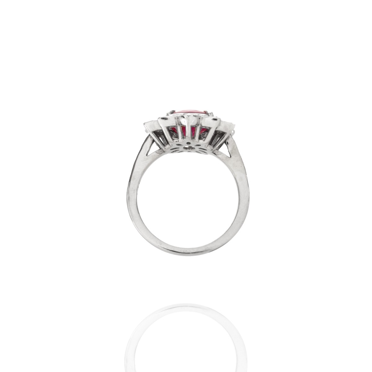 GIA Ruby, Diamond and 14K Ring