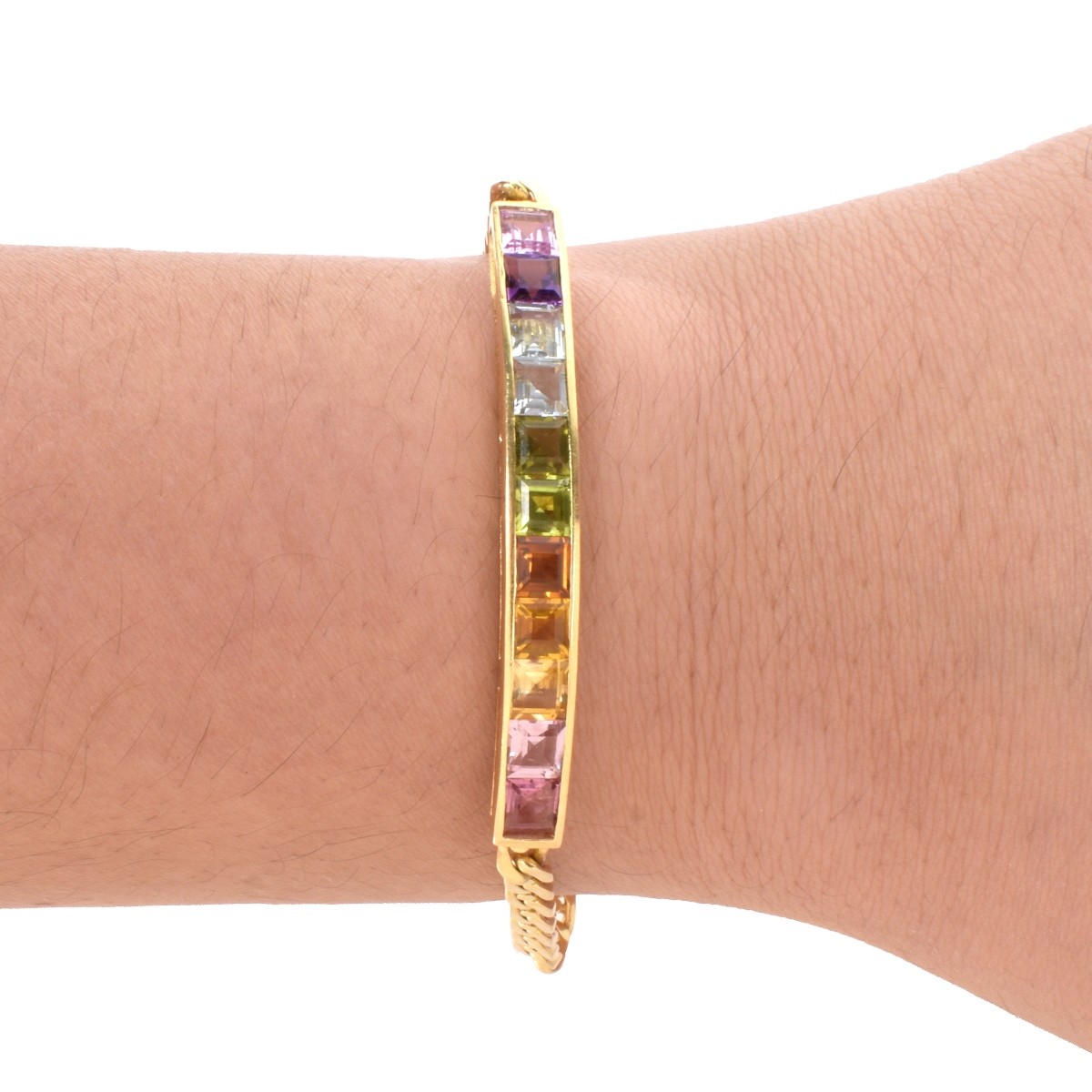 Gemstone and 18K Bracelet