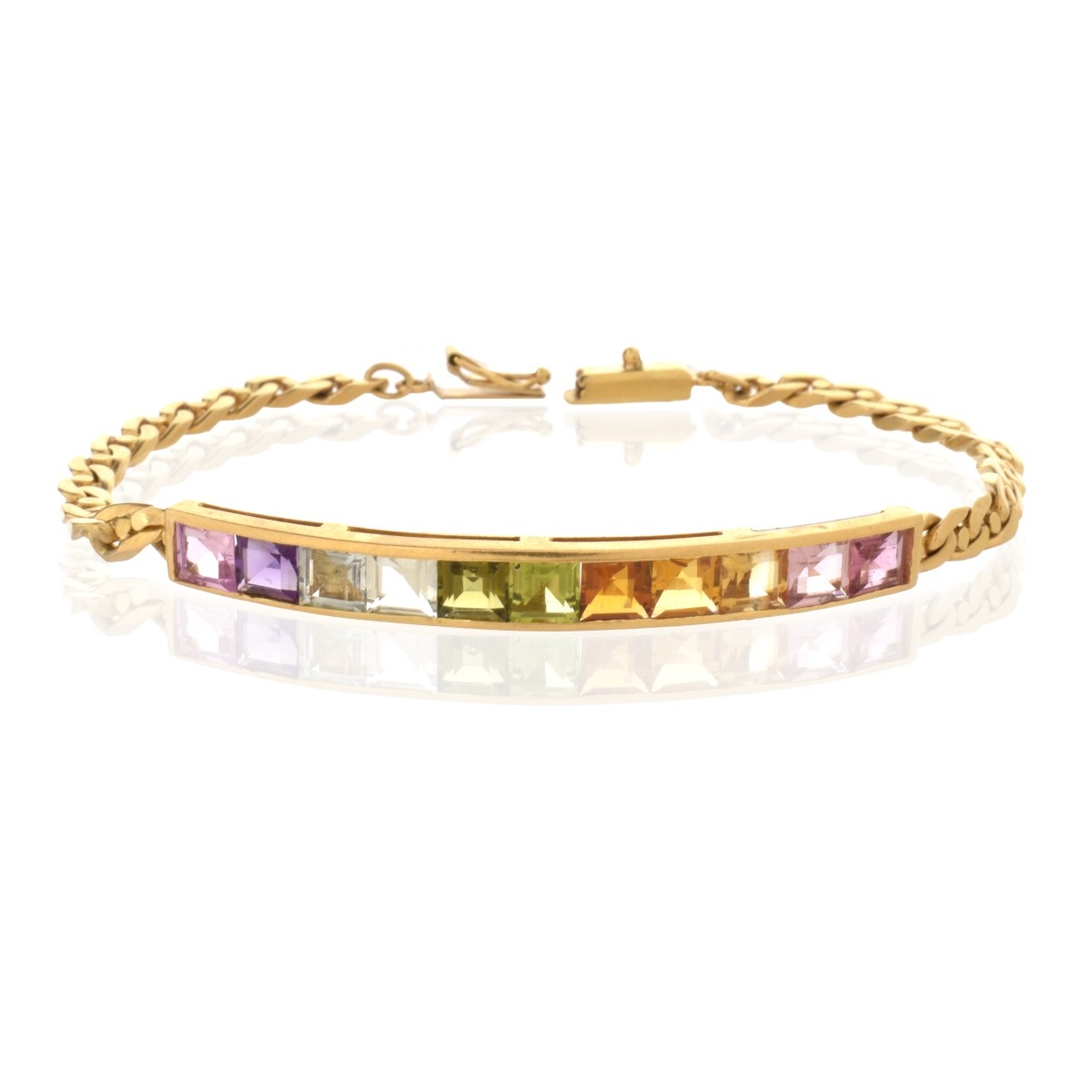 Gemstone and 18K Bracelet