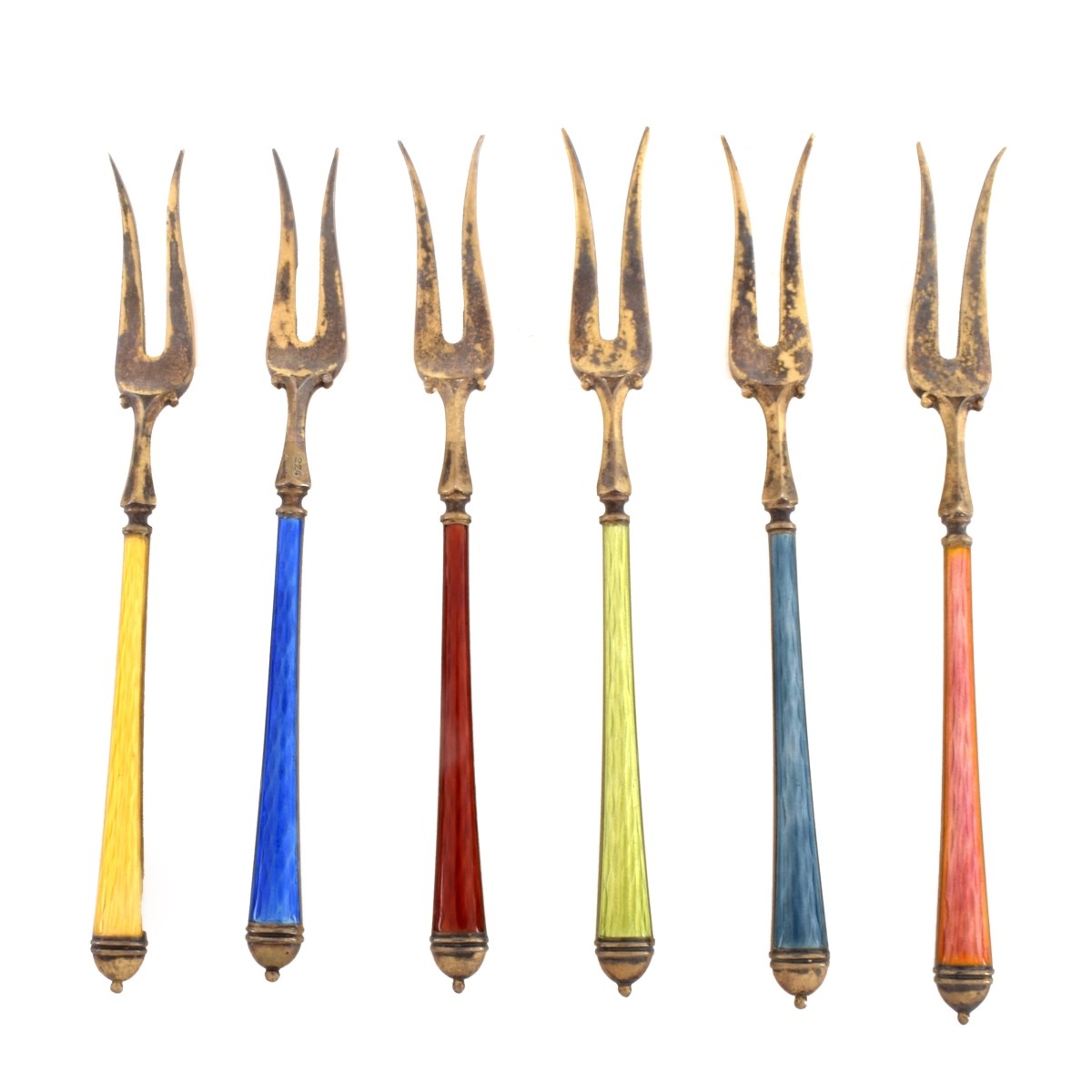 Enamel Sterling Forks