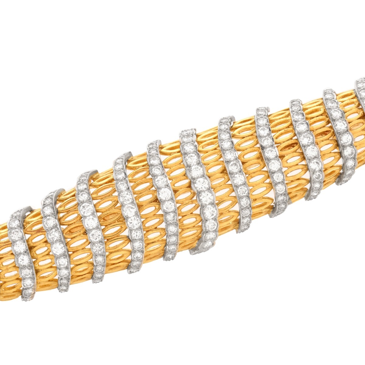 Diamond, 18K and Platinum Bracelet