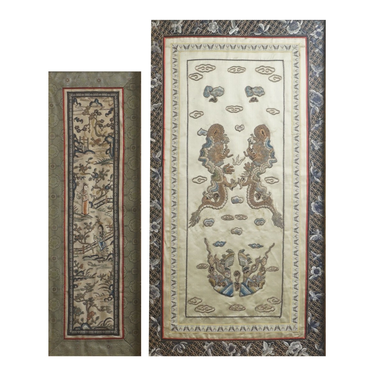 Chinese Silk Embroidered Panels