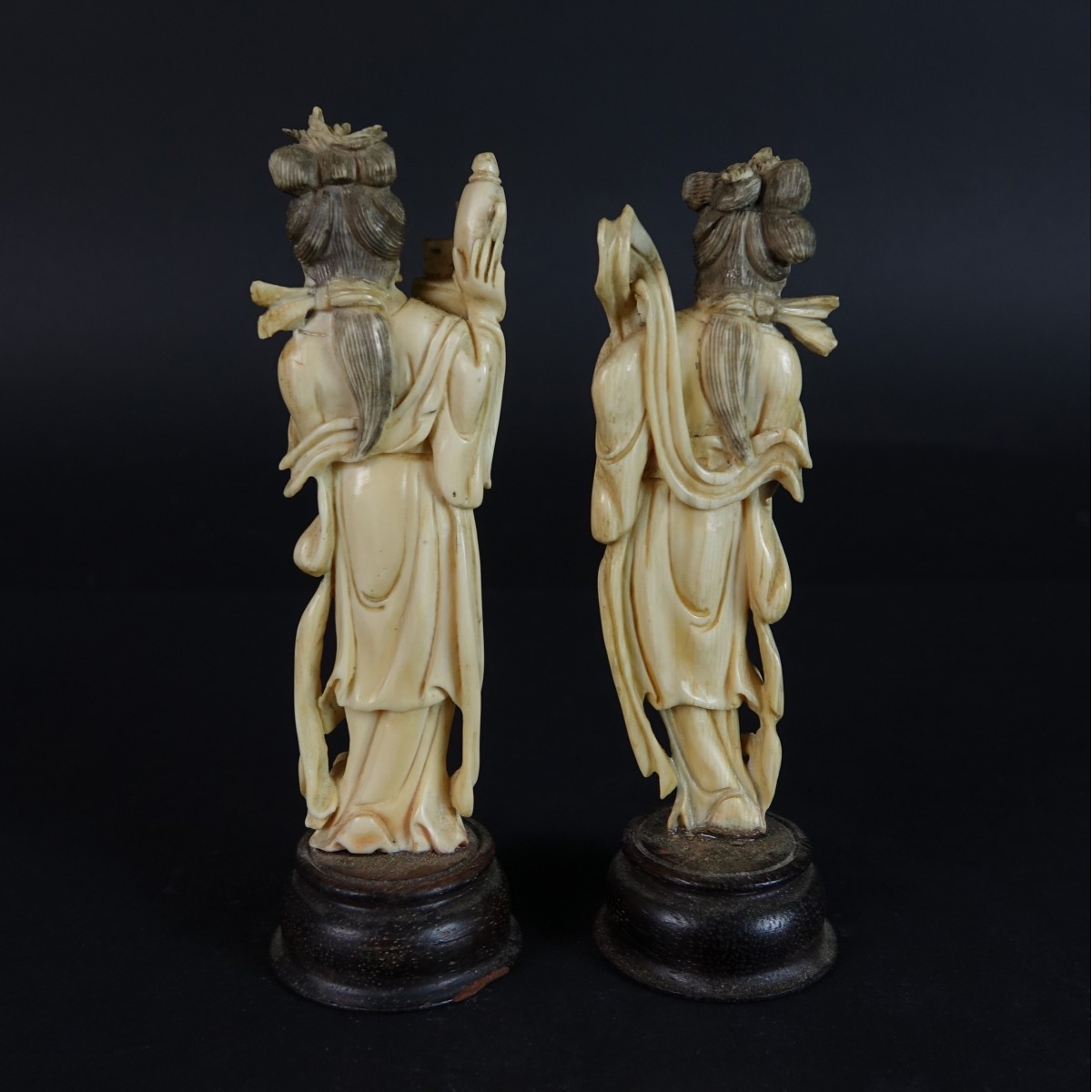 Pair of Chinese Carved Figurines