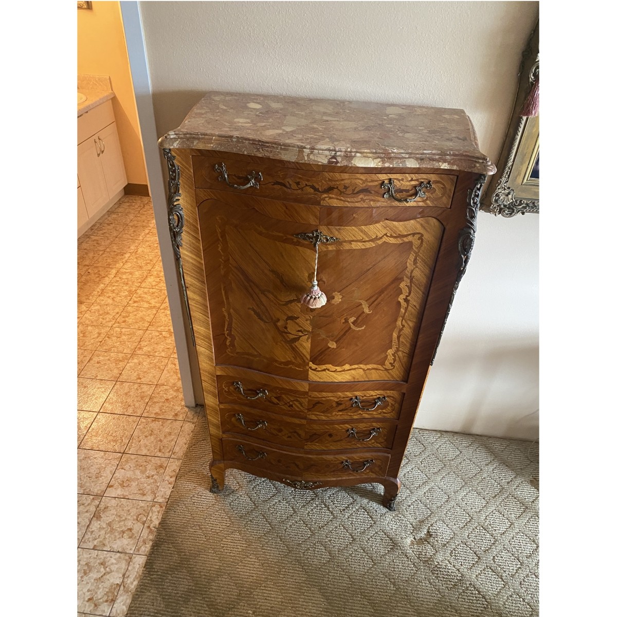 Louis XVI Style Secretaire Abattant