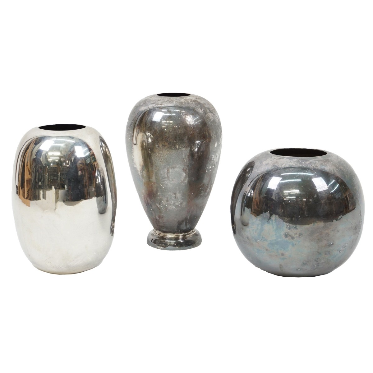 Chrome Vases