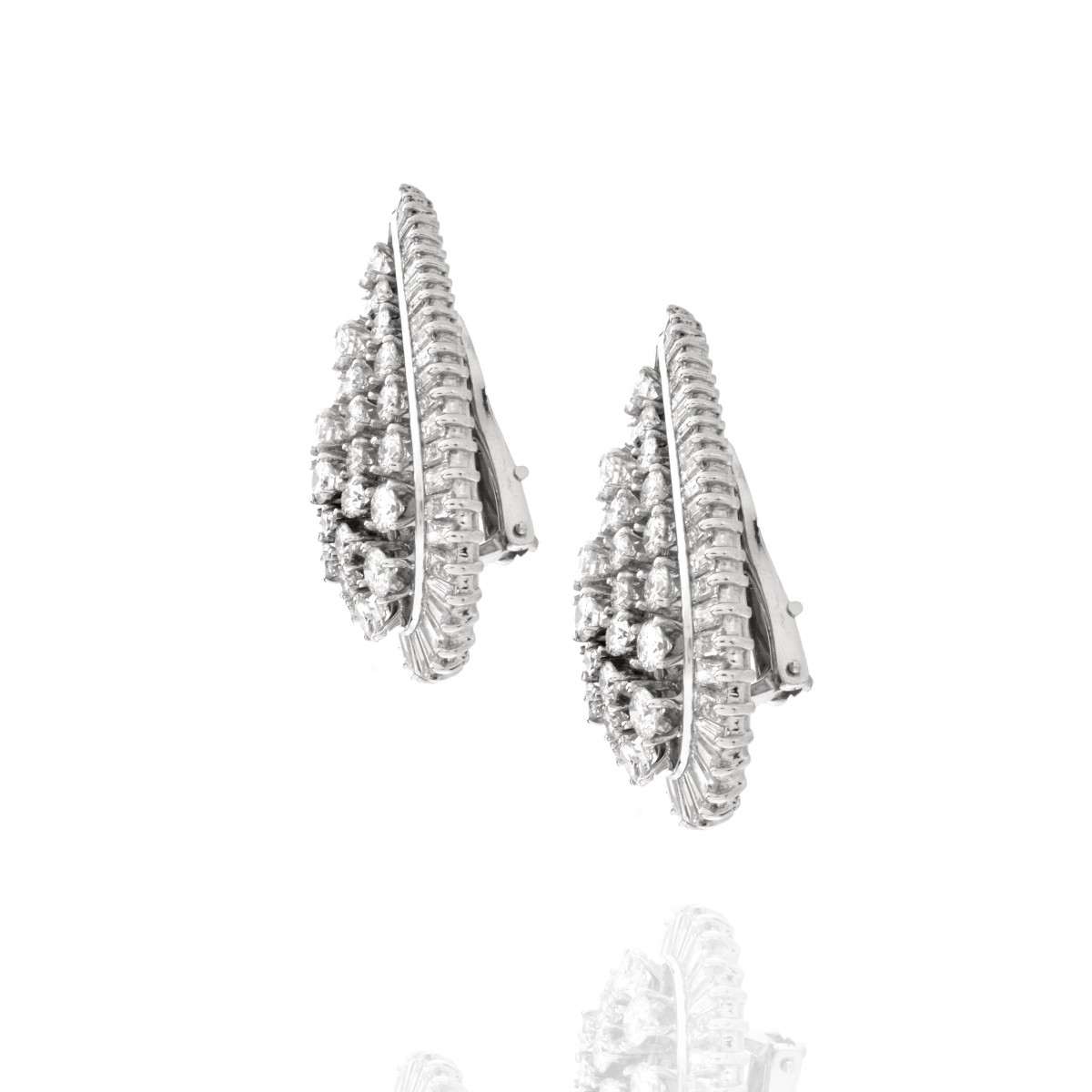 Diamond and Platinum Earrings