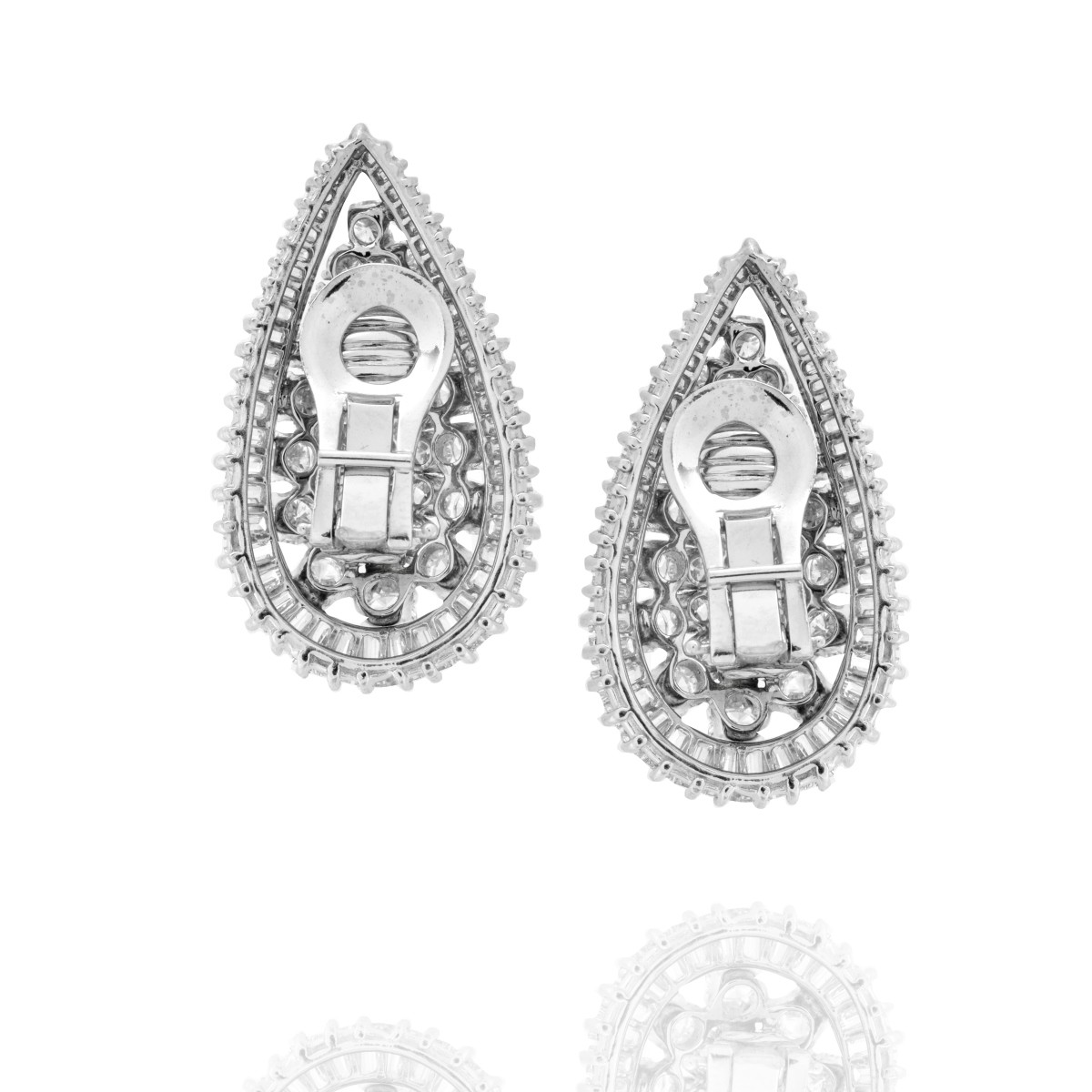 Diamond and Platinum Earrings