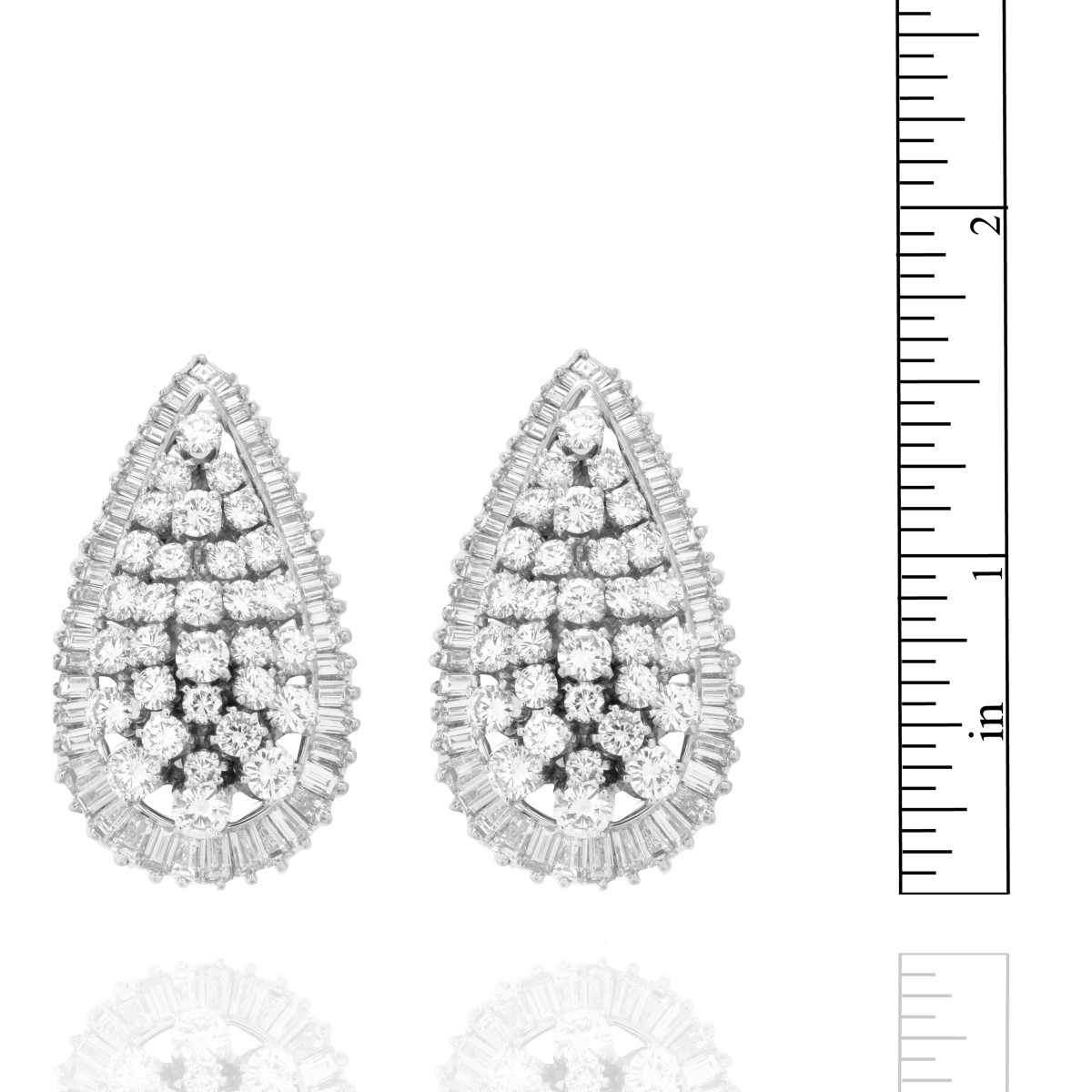 Diamond and Platinum Earrings