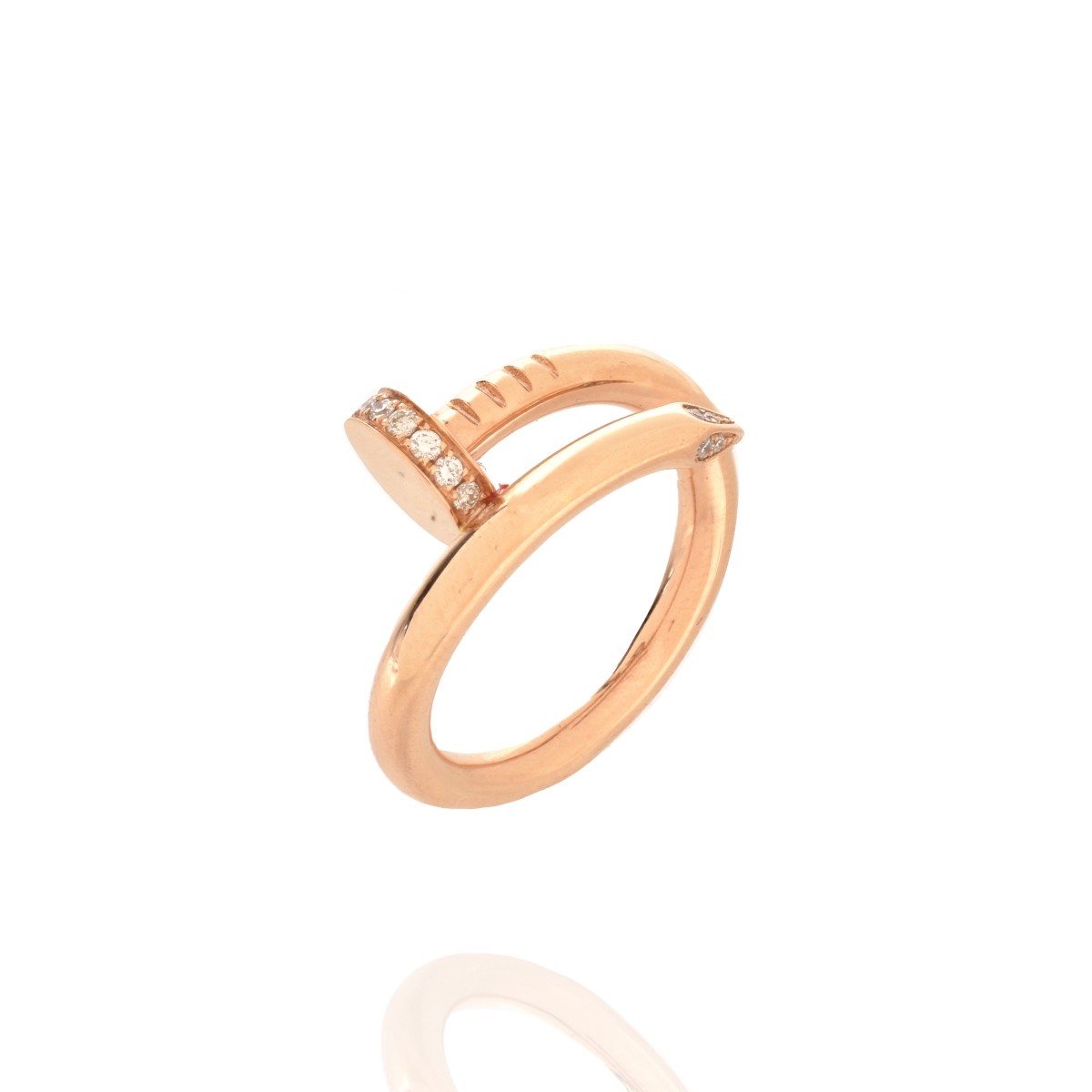 Diamond and 18K Nail Ring