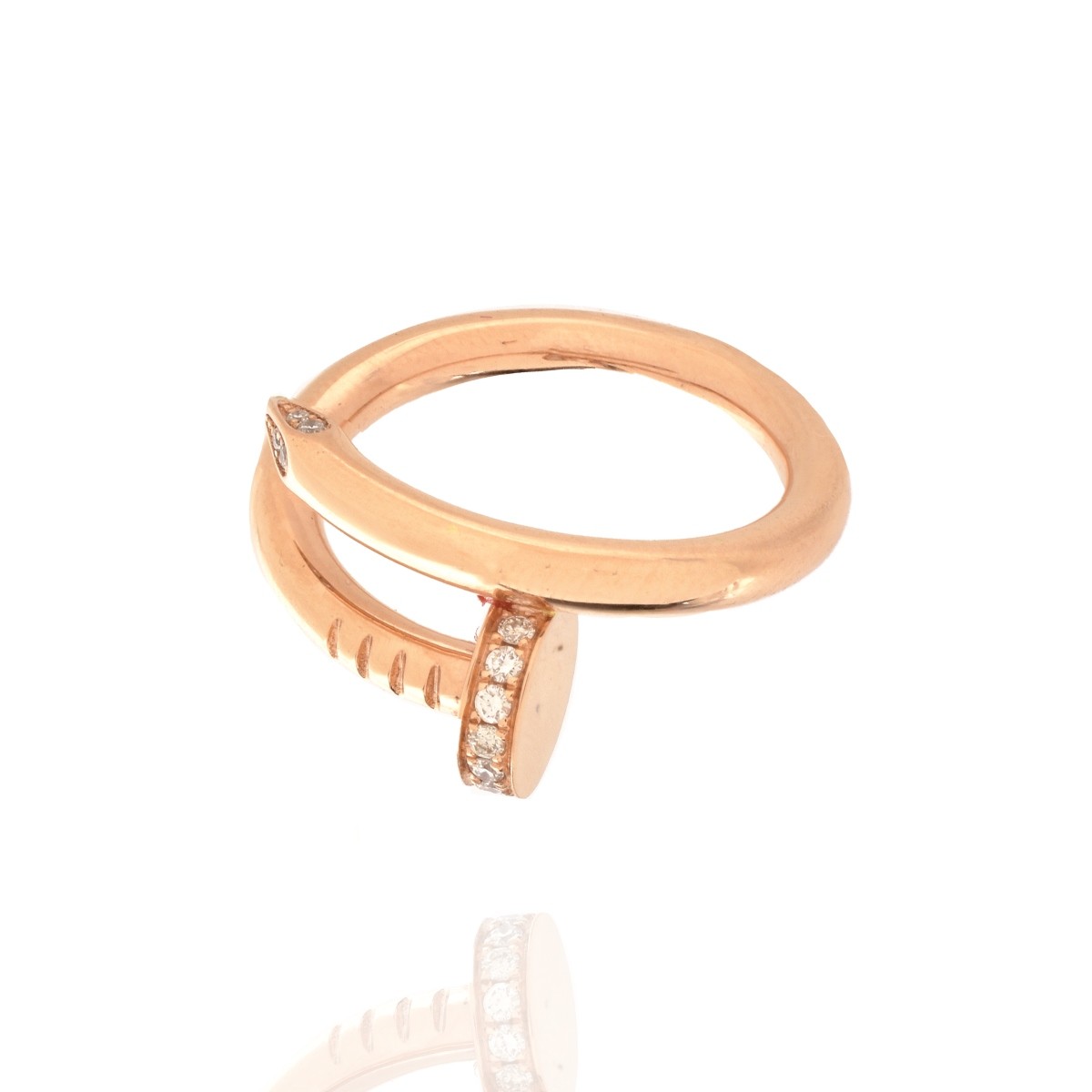 Diamond and 18K Nail Ring