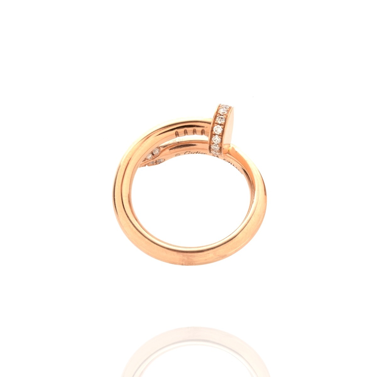 Diamond and 18K Nail Ring