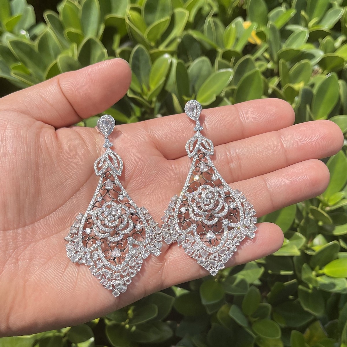 Diamond and 18K Earrings