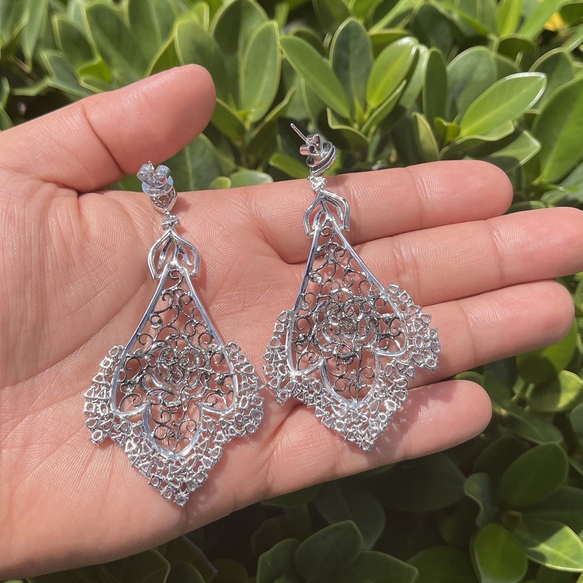 Diamond and 18K Earrings