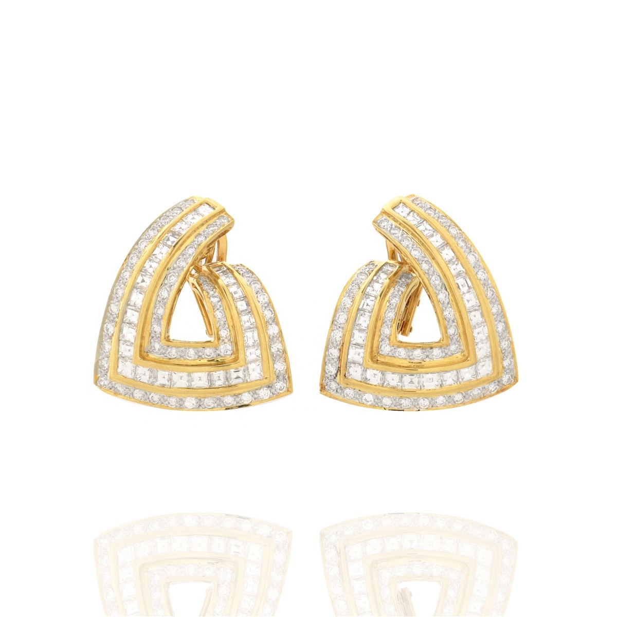 Diamond and 18K Earrings