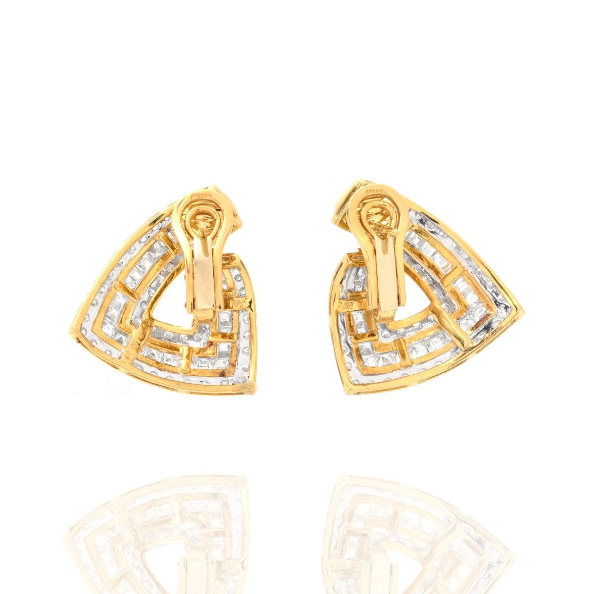 Diamond and 18K Earrings