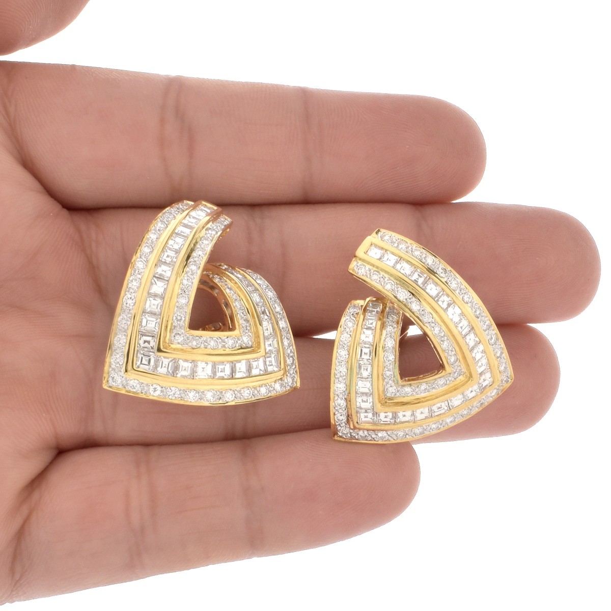 Diamond and 18K Earrings