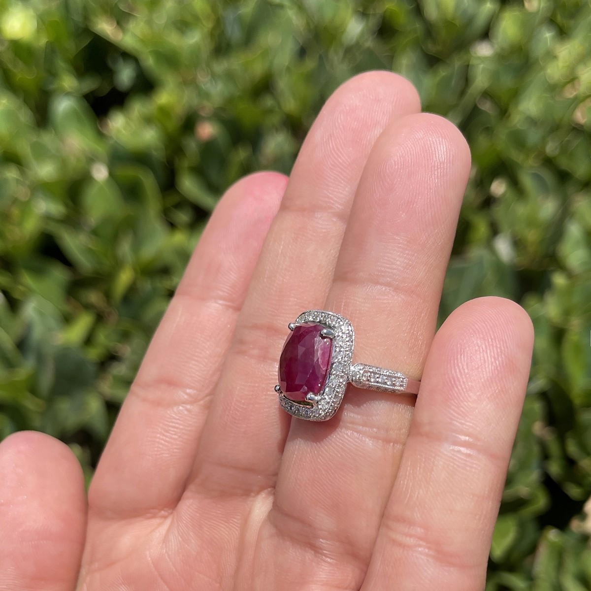 Ruby, Diamond and 18K Ring