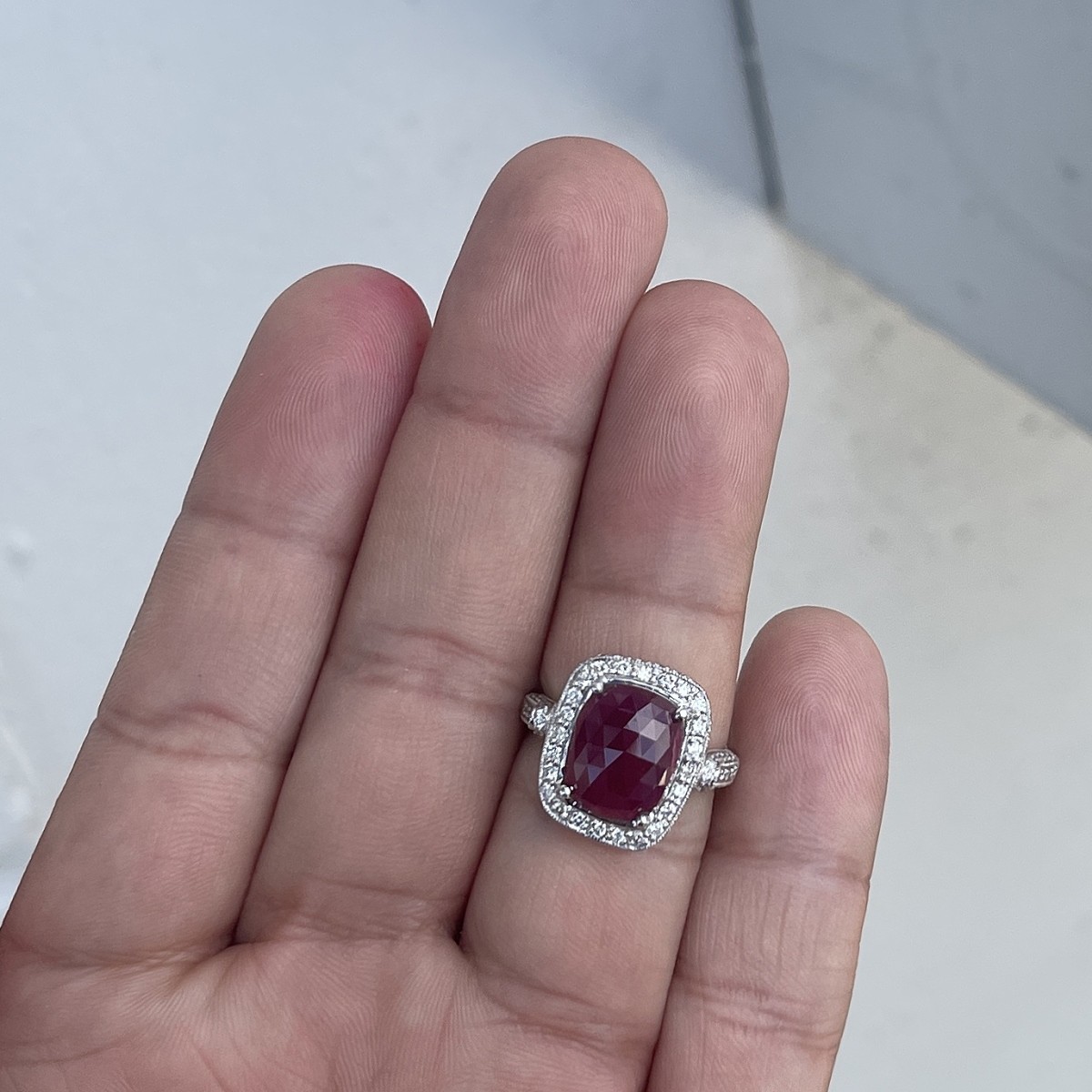 Ruby, Diamond and 18K Ring