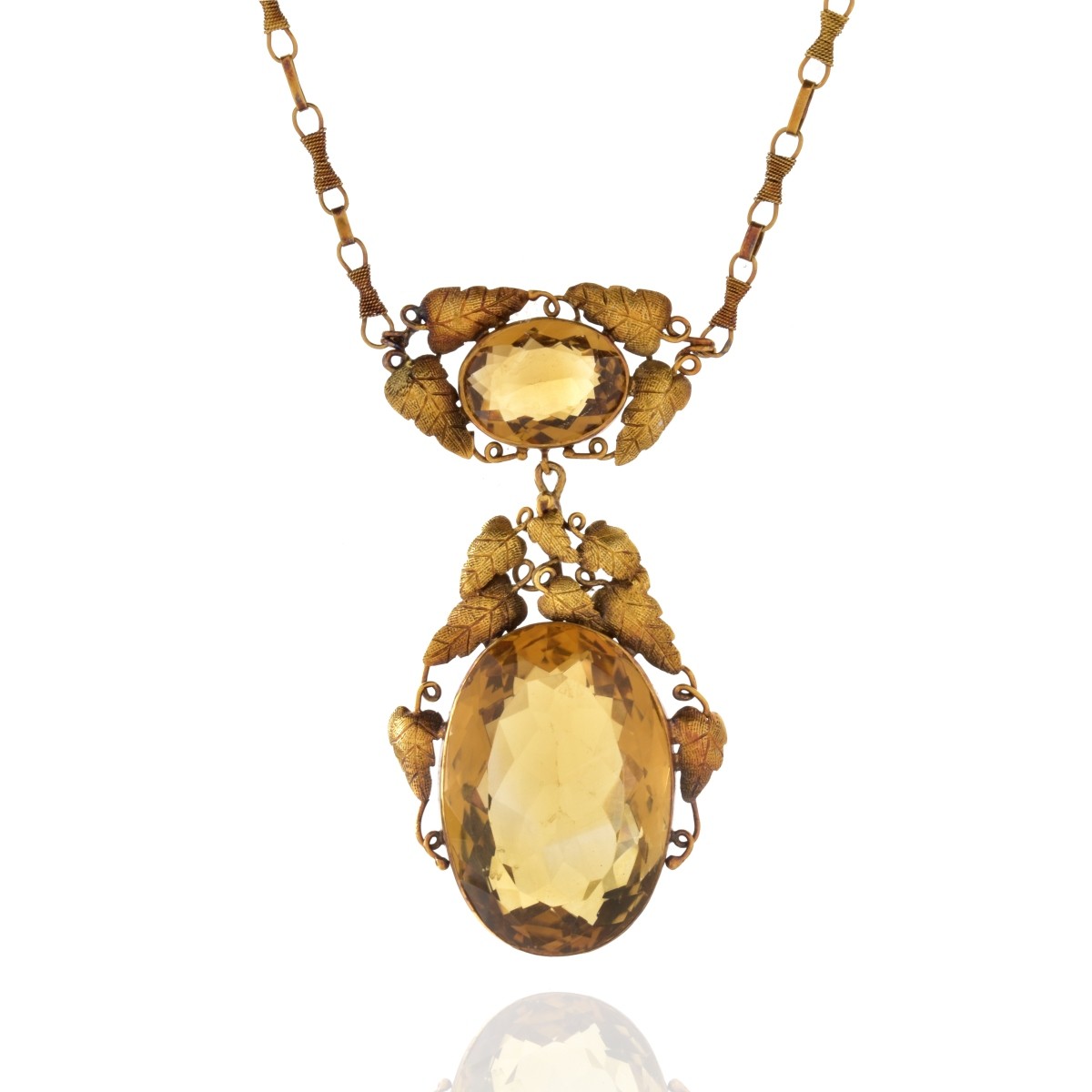 Citrine and 14K Necklace