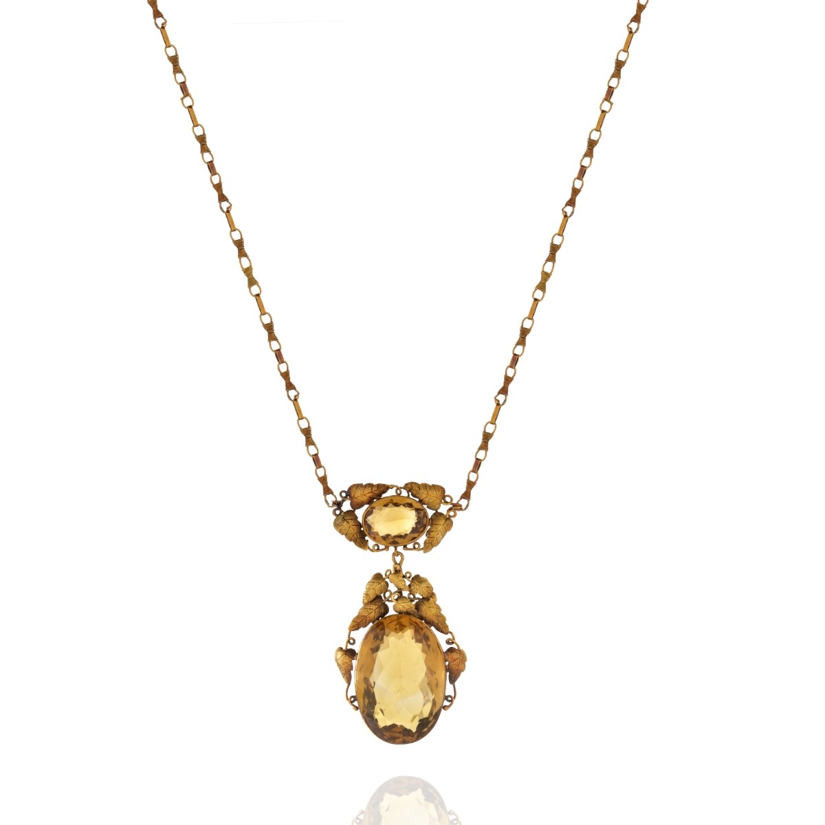 Citrine and 14K Necklace