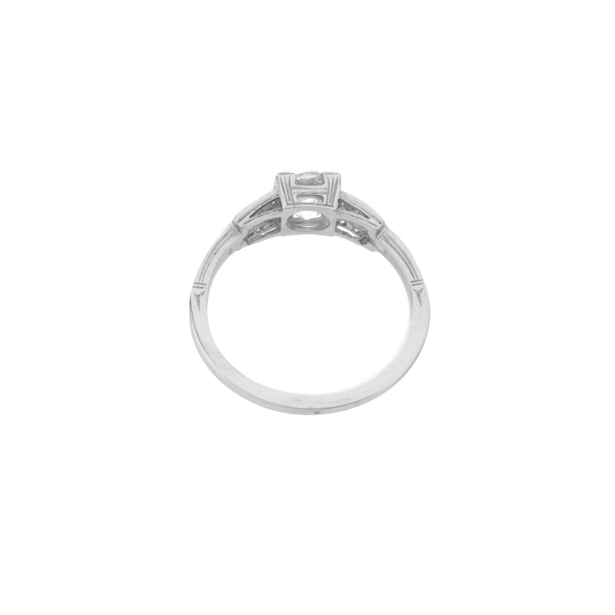 Diamond and Platinum Ring