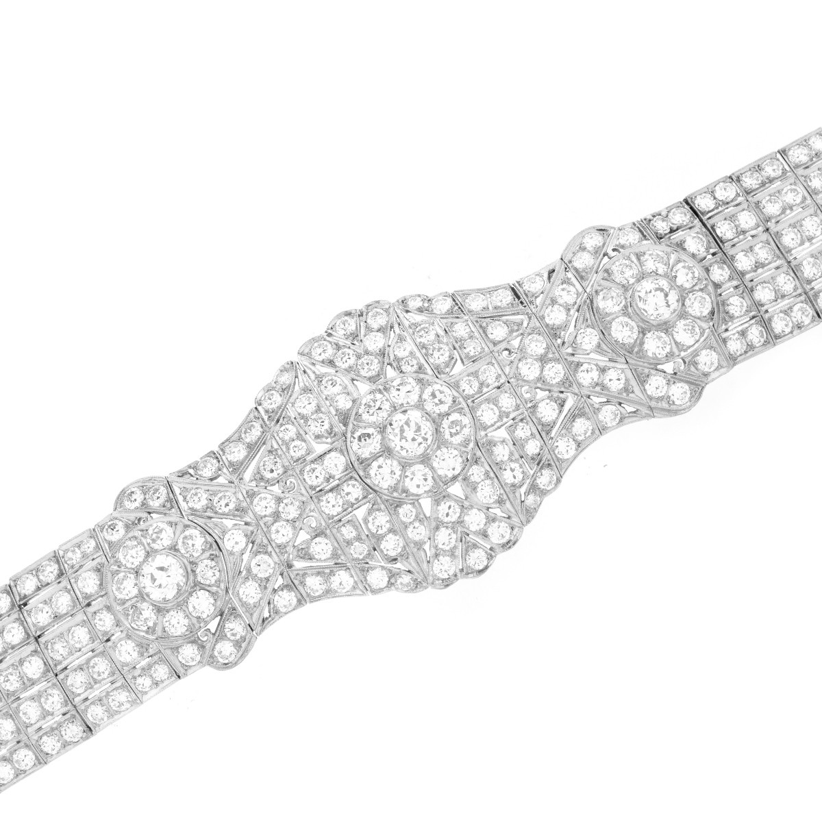 Art Deco Diamond and Platinum Bracelet