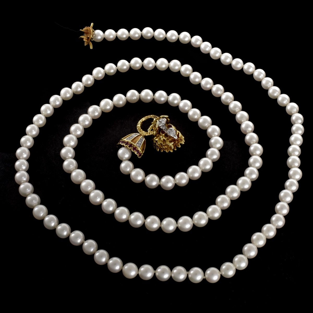 Pearl, Gemstone and 14K Necklace