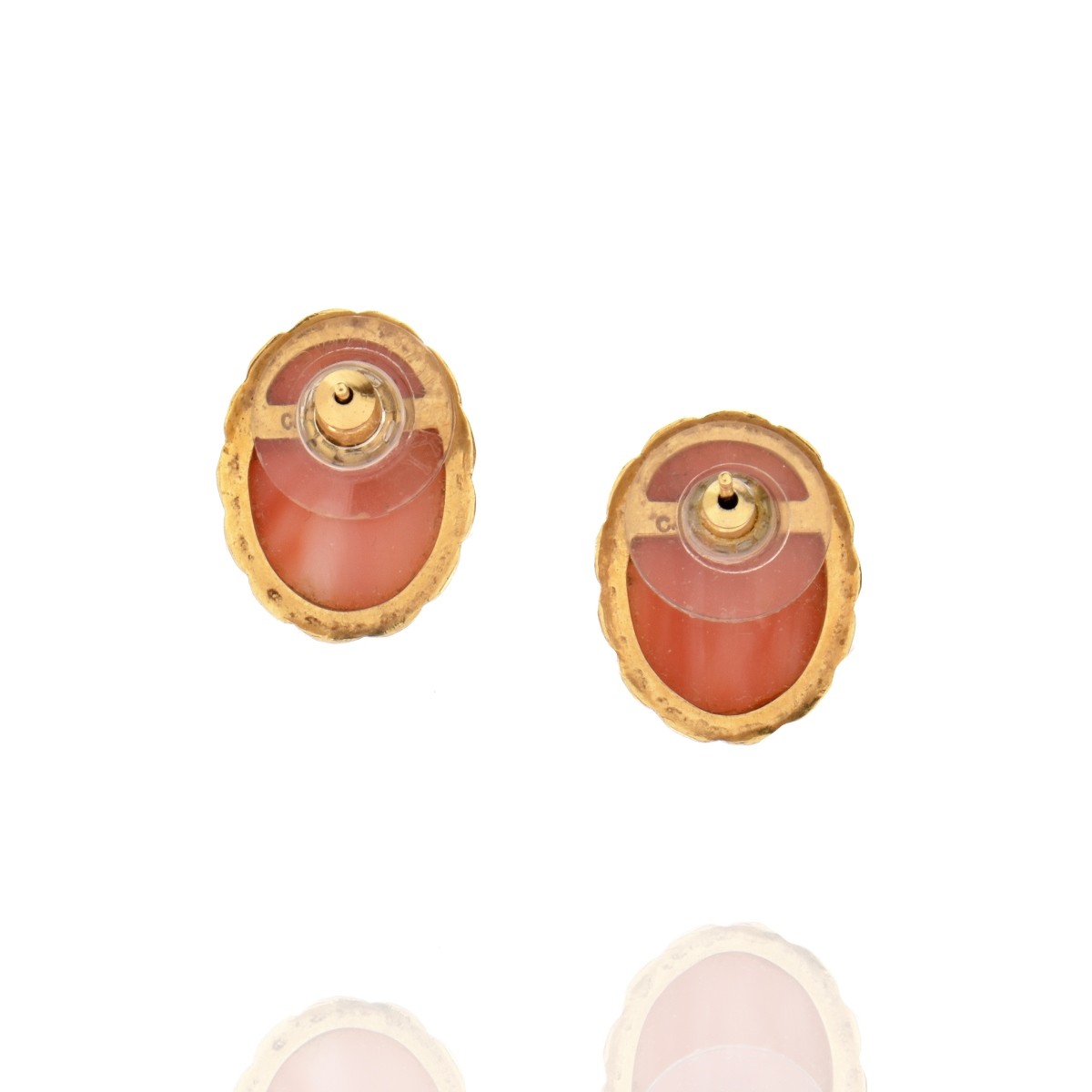 Coral and 14K Earrings